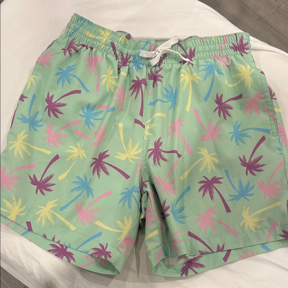 Men's Mint Palm-Print Hybrid Shorts